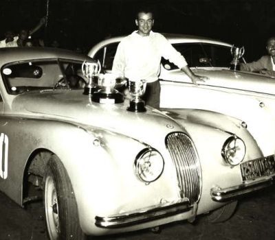 Robert Trad with his Jaguar